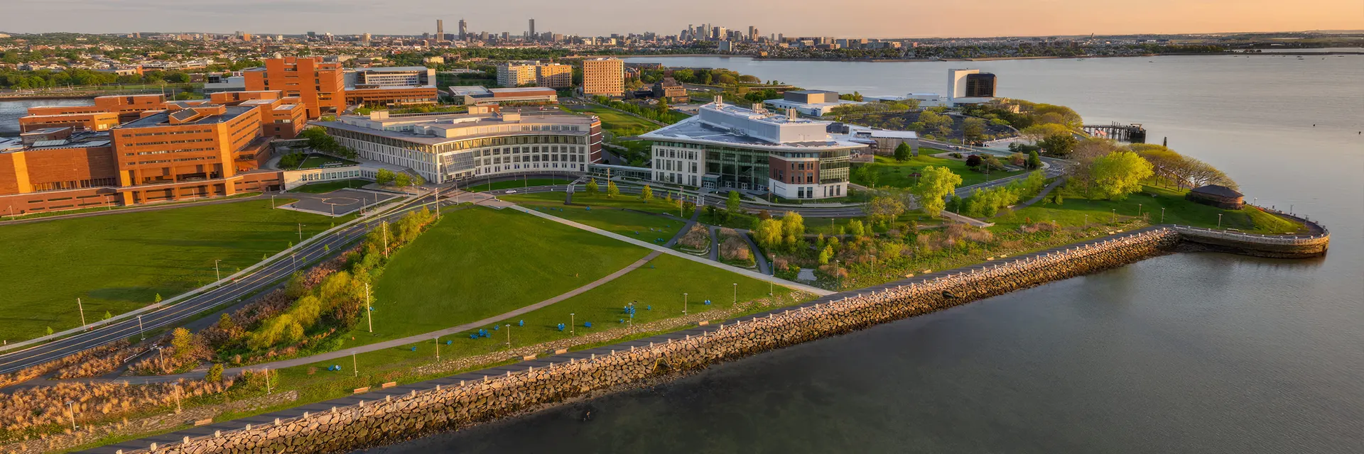 Aerial view of UMass Boston